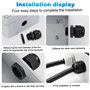 Laughhe Lot de 50 Presse-étoupes Etanche IP68, 3-16mm Nylon Connecteurs de Câble Réglables PG7 PG9 PG11 PG13.5 PG16 PG19 Contre-