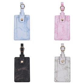 Étiquettes de Bagage 4pcs Etiquettes Identification de Valise en Cuir PU