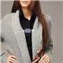 Pince à Chandail 3 Pièces Clips de Mitaine Élastique, Pince Cardigan Femme Fille Robe à Clip col Cardigan, Écharpe Cardigan Pinc