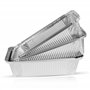 CHEF ROYALE Lot de 100 récipients jetables en aluminium avec couvercles – Taille n° 6A – Boîtes de conservation alimentaire – Id