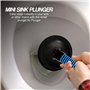 Déboucheur de vidange de salle de bain Mini évier Déboucheur de toilettes en plastique et caoutchouc Piston de cuisine WC Baigno
