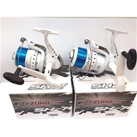 Shizuka SK7 70 SEA Lot de 2 grands moulinets pour pêche à la plage Blanc