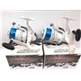 Shizuka SK7 70 SEA Lot de 2 grands moulinets pour pêche à la plage Blanc
