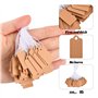 Cozlly Lot de 500 Étiquettes de Prix Polyvalentes, Étiquettes en Papier Kraft avec Ficelle - Idéales pour Étiqueter Les Prix des