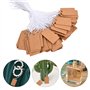 Cozlly Lot de 500 Étiquettes de Prix Polyvalentes, Étiquettes en Papier Kraft avec Ficelle - Idéales pour Étiqueter Les Prix des