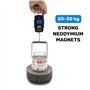 Aimant de levage portable - En acier inoxydable - Force de traction de 25 kg - Portable - En métal