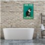 Plaque métal Vintage,Panneau Drôle de Chat Noir are You Pooping Décoration,Panneaux de Salle de Bain Amusants Chat en Étain Plaq