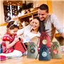 Volumoon Sac Calendrier de L'avent à Remplir, Calendrier de l'Avent en Tissu 14x10cm, 48 Autocollants, 24 Pince en Bois, Corde d