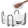 Belle Vous (Lot de 4) Repose Cuillère Cuisine en Céramique Blanche - 13