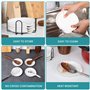 Belle Vous (Lot de 4) Repose Cuillère Cuisine en Céramique Blanche - 13,5 cm de Diamètre - Pose Cuillere Cuisson, Spatules & Aut