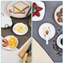 Belle Vous (Lot de 4) Repose Cuillère Cuisine en Céramique Blanche - 13,5 cm de Diamètre - Pose Cuillere Cuisson, Spatules & Aut