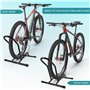 Belle Vous Range Velo Noir - pour Roues de Vélo de 8-11 cm - Parking Velo Mobile pour Vélos Route et Montagne - Support Velo Sol
