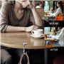 Kurtzy Lot de 6 Crochets de Table pour Sac à Main - Crochet Pliable pour Sacs a Main - Accessoire Accroche Sac pour Table et Bur