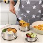 BELLE VOUS Lot de 3 Lunch Box en Acier Inoxydable avec Sac - Boite Alimentaire Inox Étanche - Collations - Fruits - Céréales - S