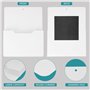 BELLE VOUS Lot de 2 Range Documents Magnétiques Blancs - Porte Document Suspendu pour Cartes de Visite et Courrier - Porte Vue A