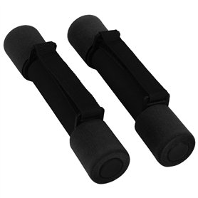 Belle Vous Lot de 2 Haltères avec Poignée en Mousse - Halteres avec Sangles pour Musculation à la Maison - Poids Haltère 0