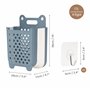 BELLE VOUS Panier de Douche Bleu - Support Auto Adhésif - Etagere Murale en Plastique - Rangement Jouets - Shampoing - Accessoir