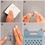 BELLE VOUS Panier de Douche Bleu - Support Auto Adhésif - Etagere Murale en Plastique - Rangement Jouets - Shampoing - Accessoir