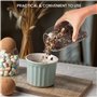 BELLE VOUS Lot de 3 Bocaux en Verre avec Couvercle en Liège - 3 Tailles de Pots à Épices - Bocal de Conservation Alimentaire - B