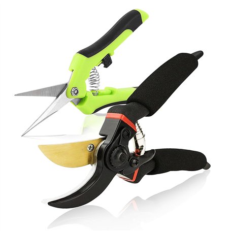 OdiuK Lot de 2 sécateurs de jardin SK5 en acier - Ciseaux à vignes tranchants - Multifonctions ergonomiques - Pour branches
