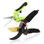 OdiuK Lot de 2 sécateurs de jardin SK5 en acier - Ciseaux à vignes tranchants - Multifonctions ergonomiques - Pour branches