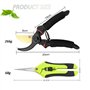 OdiuK Lot de 2 sécateurs de jardin SK5 en acier - Ciseaux à vignes tranchants - Multifonctions ergonomiques - Pour branches, fle