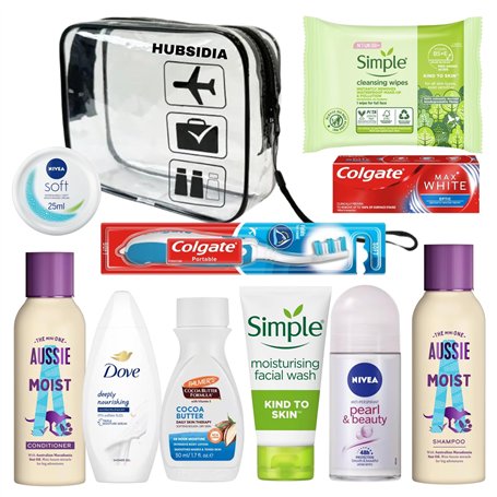 Ensemble d'articles de toilette de voyage pour femme | Mini articles de toilette | Trousse de toilette de voyage pour femmes