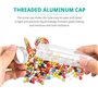 Chstarina Lot de 12 Tubes à Essai en Plastique, 110ml Éprouvette Transparente avec Bouchon à Vis, Tube Essai Plastique Réutilisa