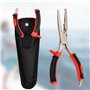 Wisebom Pince de Pêche, Pince à Bec Long en Acier Inoxydable Pince Ligne de Pêche Ciseaux Multi-Fonction, Pince à Anneau de Rete