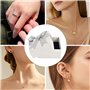 Wisebom 2 PCS Petit Boite Cadeau, Boite Bijoux Cadeau Carré, Ecrin Bijoux avec Nœud, Coffrets Cadeaux Bague Vide, Couvercle Boît