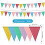 Chaîne De Fanions pour L'extérieur | Cnmtcco | Guirlande De Fanions Color Pack of 3 Outdoor Weatherproof Fabric for Birthday Par