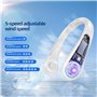 Jsdoin Ventilateur de Cou, Mini Ventilateur Portable, 5 Vitesses Batterie Rechargeable Ventilateur Usb Pour Bureau Domicile Voya