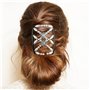 OWill Peigne Chignon 3 PCS Peigne Magique, Peigne Cheveux Femme, Double Pince Élastique Peigne Chignon, Peigne Elastique Cheveux
