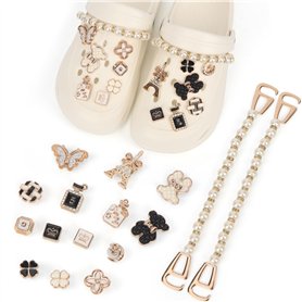 OWill 16PCS Accessoires de Fleur de Chaussure en Strass