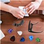 Jinlaili Accordeur à Pince Pour Guitare,Kit D'accessoires pour Guitare,Ecran LCD Rotation Accordeur,Comprenant des 6 médiator,un