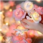 Jinlaili Guirlande Lumineuse Roses 20 LED à piles, 3 Mètres Chaude Blanche Guirlande led pour la décoration maison, Guirlande de