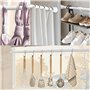 YUNYU Lot de 2 tringles de tension réglables – Sans perçage – Petite tringle de serrage de 30 à 50 cm, extensible et peu encombr