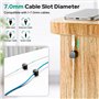 Euqvunn Clips Câbles, 8Pcs Organisateur Câble Magnetique avec Auto-adhésifs, Clips Rangement de Câble, pour Câble Chargement USB