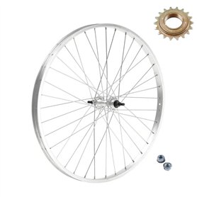Jante arrière 28" Roue 28 x 1.75 622 x 20 1 V en aluminium/acier + pignon 18 dents pour vélo de ville Hollande de marche
