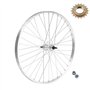 Jante arrière 28" Roue 28 x 1.75 622 x 20 1 V en aluminium/acier + pignon 18 dents pour vélo de ville Hollande de marche