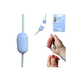 Lowgy Connecteur de cordon en plastique blanc pour connecter des cordons de tirage