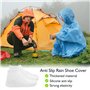 Wisebom 3 Paires Couvre Chaussure Impermeable, Réutilisables Surchaussures Impermeables en Silicone Chaussures de Pluie Antidéra