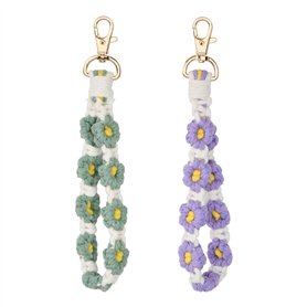 Wisebom 2 Pièces Porte-clés en Macramé Tricoté