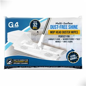 G4GADGET Lot de 32 lingettes nettoyantes jetables pour sols – Tampons de rechange humides et secs (29