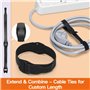 Zivacate Attaches Câbles Réutilisables, 15 cm Serre-Câble en Scratch, 120 Serre Attache Câble Électrique pour Cable Management, 