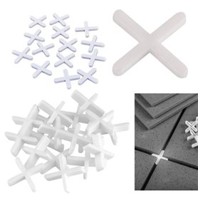 Citystores® Lot de 160 entretoises de carrelage de sol en plastique blanc de 4 mm