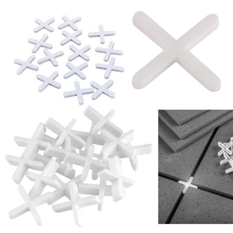 Citystores® Lot de 160 entretoises de carrelage de sol en plastique blanc de 4 mm