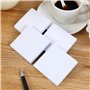 Evergreen Goods Lot de 4 blocs-notes adhésifs blancs – 100 feuilles par bloc (76 x 76 mm) – Design épuré et minimaliste pour mém