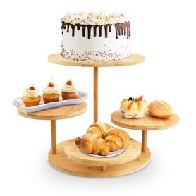 Mapille Présentoir à Cupcakes en Bois à 4 Niveaux