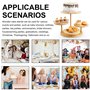 Mapille Présentoir à Cupcakes en Bois à 4 Niveaux, Presentoir a Gateau, Présentoir à Pâtisseries, Support à Dessert en Bois, Pre